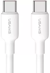 USB PD Кабель Usams US-SJ613 U84 100W 5A USB Type-C - Type-C Cable White