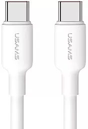 Кабель Usams US-SJ613 U84 USB Type-C - Type-C 100w 5a 1м PD cable White - фото Кабель Usams US-SJ613 U84 USB Type-C - Type-C 100w 5a 1м PD cable White