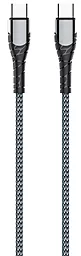 Кабель ColorWay USB Type-C - Type-C 60w 3.25a 1м PD cable Gray - фото Кабель ColorWay USB Type-C - Type-C 60w 3.25a 1м PD cable Gray