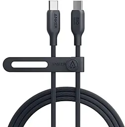 Кабель Anker bio-nylon USB Type-C - Type-C 140w 5a 0.9м PD cable Black (A80F5H11) - фото Кабель Anker bio-nylon USB Type-C - Type-C 140w 5a 0.9м PD cable Black (A80F5H11)