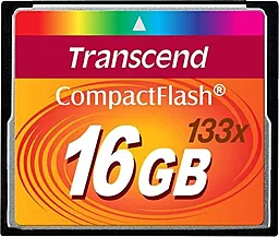 Карта памяти Transcend Compact Flash 16GB 133x (TS16GCF133) - фото Карта памяти Transcend Compact Flash 16GB 133x (TS16GCF133)
