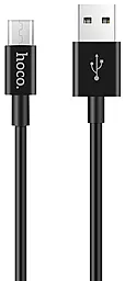 Кабель Hoco X23 Skilled USB-A - micro USB 12w 2.4a 1м cable Black - фото Кабель Hoco X23 Skilled USB-A - micro USB 12w 2.4a 1м cable Black