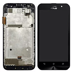 Дисплей Asus ZenFone Go ZB500KG з тачскріном і рамкою, Black