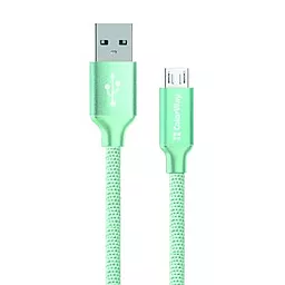 Кабель ColorWay USB-A - micro USB 12w 2.4a 1м cable Mint (CW-CBUM002-MT) - фото Кабель ColorWay USB-A - micro USB 12w 2.4a 1м cable Mint (CW-CBUM002-MT)