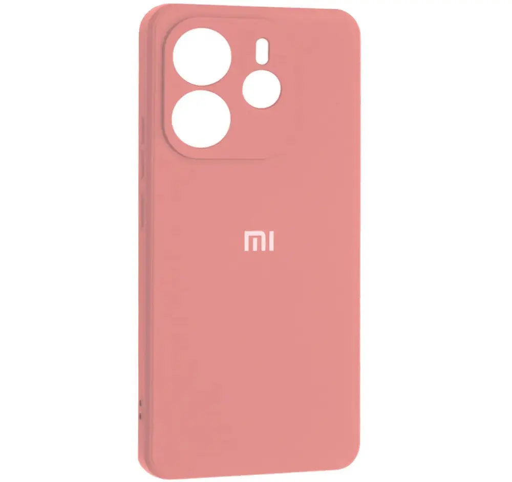 Чехол Silicone Case Full для Xiaomi Redmi Note 14 4G Global Version Pink - фото 1