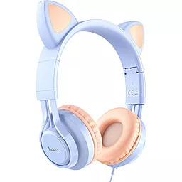 Наушники Hoco W36 Cat Ear Dream Blue