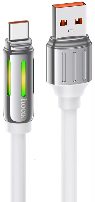 Кабель Hoco U136 USB-A - Type-C 60w 5a 1.2м cable White - фото 1