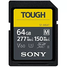 Карта памяти Sony SDXC 64GB Tough Class 10 UHS-II U3 V60 (SFM64T.SYM)