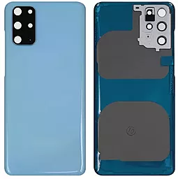Задняя крышка корпуса Samsung Galaxy S20 Plus 5G G986 со стеклом камеры Aura Blue - фото Задняя крышка корпуса Samsung Galaxy S20 Plus 5G G986 со стеклом камеры Aura Blue