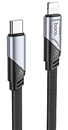 Кабель Hoco U119 Machine USB Type-C - Lightning 27w 3a 1.2м PD сable Black - фото Кабель Hoco U119 Machine USB Type-C - Lightning 27w 3a 1.2м PD сable Black