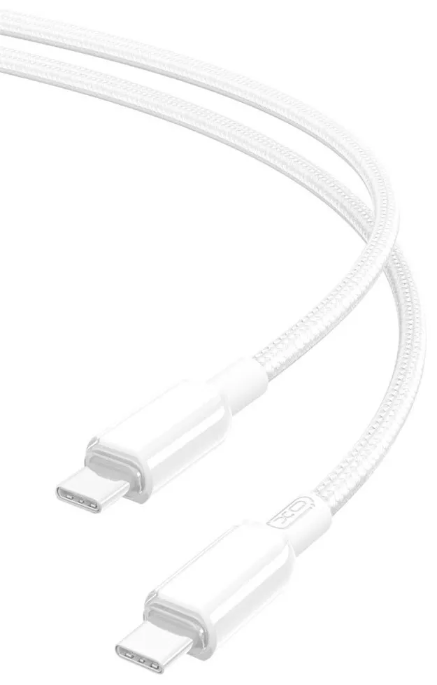 Кабель XO NB-Q250B USB Type-C - Type-C 60w 3a 1м PD cable White - фото 2