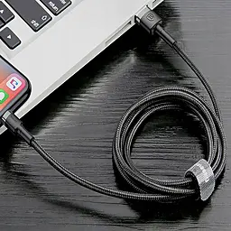 Кабель Baseus Cafule USB-A - Lightning 12w 2.4a 1м cable Black/Gray (CALKLF-BG1) - миниатюра 6 Кабель Baseus Cafule USB-A - Lightning 12w 2.4a 1м cable Black/Gray (CALKLF-BG1) - миниатюра 6