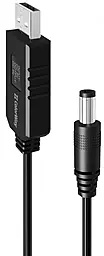 Кабель ColorWay USB-A - DC 5.5x2.5mm 9w 1a 1м cable Black (CW-CBUD066-BK) - фото Кабель ColorWay USB-A - DC 5.5x2.5mm 9w 1a 1м cable Black (CW-CBUD066-BK)