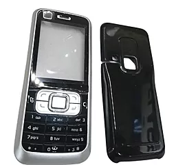 Корпус для Nokia 6121c з клавіатурою, передня та задня панель Black
