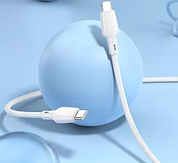 Кабель Borofone BX93 USB Type-C - Lightning 20w 3a 1м PD сable White - миниатюра 4 Кабель Borofone BX93 USB Type-C - Lightning 20w 3a 1м PD сable White - миниатюра 4