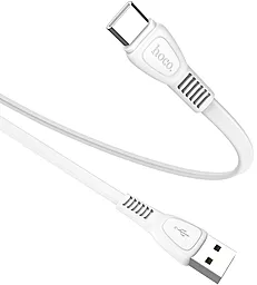 Кабель Hoco X40 Flat Noah TPE USB-A - Type-C 15w 3a 1м cable White - мініатюра 2