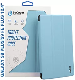 Чехол для планшета BeCover Smart Case для Samsung Galaxy Tab S9 Plus, S9 FE Plus 12.4" Light Blue (710374) - фото Чехол для планшета BeCover Smart Case для Samsung Galaxy Tab S9 Plus, S9 FE Plus 12.4" Light Blue (710374)