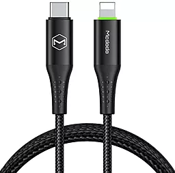 Кабель McDodo Nest Series Auto Power Off USB Type-C - Lightning 36w 3a 1.2м PD сable Black (CA-7360) - фото Кабель McDodo Nest Series Auto Power Off USB Type-C - Lightning 36w 3a 1.2м PD сable Black (CA-7360)