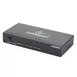 Видео сплиттер Cablexpert HDMI F-F на 4 порта Black (DSP-4PH4-02)