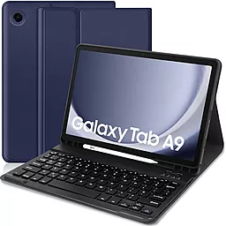 Чехол для планшета BeCover с безпроводной клавиатурой для Samsung Galaxy Tab A9 Deep Blue (712356) - фото Чехол для планшета BeCover с безпроводной клавиатурой для Samsung Galaxy Tab A9 Deep Blue (712356)