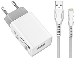 Сетевое зарядное устройство ColorWay Auto ID 2a home charger + Lightning cable white (CW-CHS012-WT/CBUL027-WH) - фото Сетевое зарядное устройство ColorWay Auto ID 2a home charger + Lightning cable white (CW-CHS012-WT/CBUL027-WH)