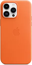 Чехол Apple Leather Case with MagSafe for iPhone 14 Pro Orange