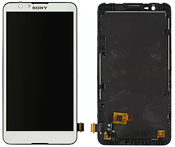 Дисплей Sony Xperia E4 (E2104, E2105, E2114, E2115, E2124) с тачскрином и рамкой, White