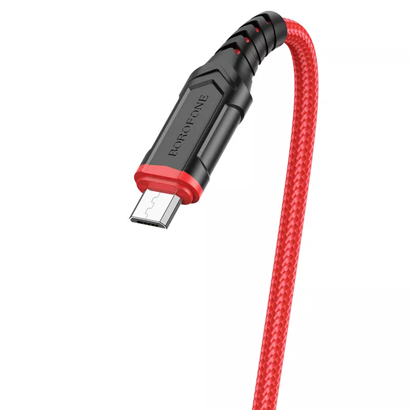 Кабель Borofone BX67 USB-A - micro USB 12w 2.4a 1м cable Red - фото 3