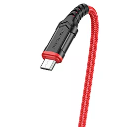 Кабель Borofone BX67 USB-A - micro USB 12w 2.4a 1м cable Red - миниатюра 3 Кабель Borofone BX67 USB-A - micro USB 12w 2.4a 1м cable Red - миниатюра 3