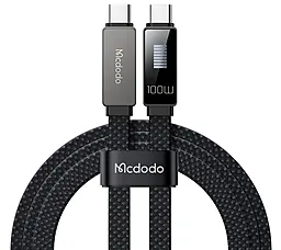 Кабель McDodo LED Display USB Type-C - Type-C 100w 5a 1.2м PD cable Black (CA-4470) - фото Кабель McDodo LED Display USB Type-C - Type-C 100w 5a 1.2м PD cable Black (CA-4470)
