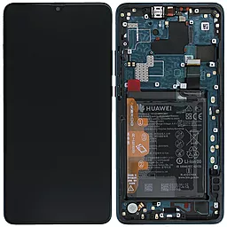 Дисплей Huawei Mate 20 X 5G (EVR-N29, EVR-AN00) с тачскрином и рамкой, оригинал, Emerald Green