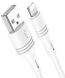 Кабель Borofone BX43 USB-A - Lightning 12w 2.4a 1м cable White - фото Кабель Borofone BX43 USB-A - Lightning 12w 2.4a 1м cable White