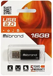 Флешка Mibrand Cougar 16GB USB 2.0 (MI2.0/CU16P1B) Black - мініатюра 2