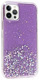 Чехол Epik Star Glitter Apple iPhone 12, iPhone 12 Pro Clear/Lilac