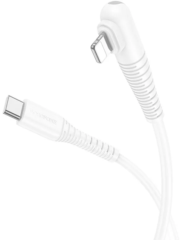 Кабель Borofone BX105 Corriente USB Type-C - Lightning 27w 3a 1м PD сable White - фото 2