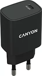 Сетевое зарядное устройство Canyon 20w PD USB-C home charger black (CNE-CHA20B02)