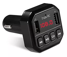Автомобільний зарядний пристрій Havit HV-FM808BT Black