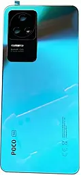 Задняя крышка корпуса Xiaomi Redmi K40S / Poco F4 со стеклом камеры (48MP) с логотипом "POCO" Blue - фото Задняя крышка корпуса Xiaomi Redmi K40S / Poco F4 со стеклом камеры (48MP) с логотипом "POCO" Blue