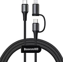 Кабель USB PD Baseus Yiven 2-in-1 USB Type-C to Lightning/Type-C cable black (CATLYW-01)