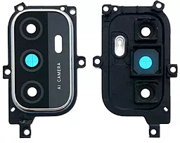 Скло камери Oppo A53 4G 2020 / A53s / A32 / A33 в рамці Black
