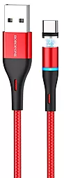 Кабель Borofone BU16 USB-A - Type-C 15w 3a 1.2м cable Red - фото Кабель Borofone BU16 USB-A - Type-C 15w 3a 1.2м cable Red