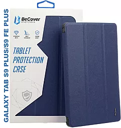 Чехол для планшета BeCover Smart Case для Samsung Galaxy Tab S9 Plus, S9 FE Plus 12.4" Deep Blue (710322) - фото Чехол для планшета BeCover Smart Case для Samsung Galaxy Tab S9 Plus, S9 FE Plus 12.4" Deep Blue (710322)