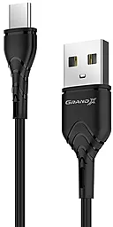 USB Кабель Grand-X 3A USB Type-C Cable Black (PC-03B)