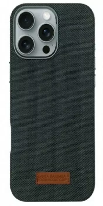 Чехол Santa Barbara Polo and Racquet Club Leonard Leather Case для Apple iPhone 16 Pro  Grey - фото 1