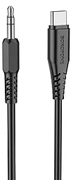 Аудио кабель Borofone BL8 AUX mini Jack 3.5 - USB Type-C M/M 1 м чёрный