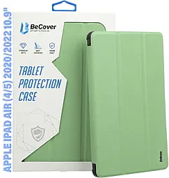 Чехол для планшета BeCover Tri Fold Soft TPU Siliconee для Apple iPad Air 5 (2022) 10.9" Green (711131) - фото Чехол для планшета BeCover Tri Fold Soft TPU Siliconee для Apple iPad Air 5 (2022) 10.9" Green (711131)