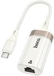 Сетевая карта Hoco UA41B Crystal USB Type-C - RJ45 100Mbps 0.15м абрикосовый 