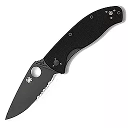 Ніж Spyderco Tenacious Black Blade (C122GBBKPS) - фото Ніж Spyderco Tenacious Black Blade (C122GBBKPS)