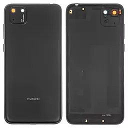 Задняя крышка корпуса Huawei Y5P 2020 со стеклом камеры Black
