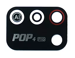 Стекло камеры Tecno Pop 4 Pro без рамки Black - фото Стекло камеры Tecno Pop 4 Pro без рамки Black